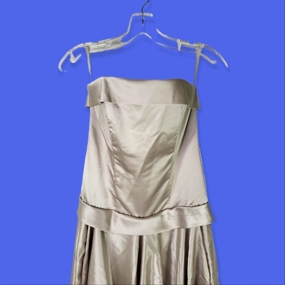 Vintage Dress Maker Strapless Satin Gown - Picture 4 of 6